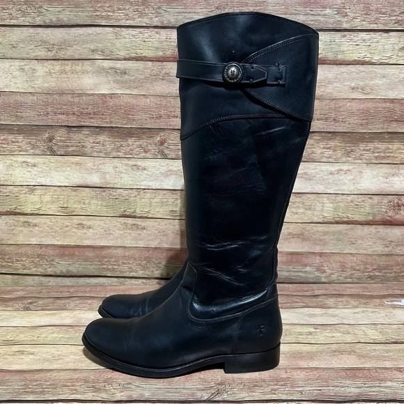 Frye Shoes - Frye Black Leather Molly Tall Boots